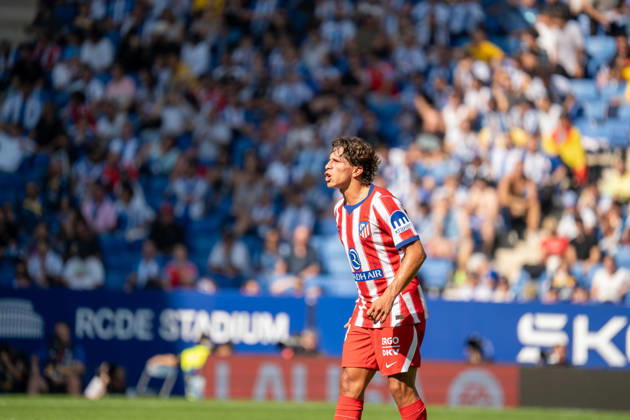 RCD Espanyol vs AT Madrid, Barcelona, RCDE Stadium October 17, La Liga EA Sports. Spain Giuliano Simeone of Atletico de Madrid during the LaLiga EA Sports matchday 9 fixture between RCD Espanyol and Atletico de Madrid at RCDE Stadium on October 17, 2026, in Barcelona, Spain., Credit: 2026 Ãvan Sanchez Jimenez Ivan Sanchez Avalon  Copyright: x x2026xÃvanxSanchezxJimenezx xIvanxSanchezx xAvalonx 1144086101