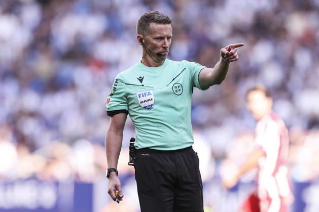 October 17, 2026, Cornella, Barcelona, SPAIN: Alejandro Hernandez, referee of the match, gestures during the Spanish league, LaLiga EA Sports, football match played between RCD Espanyol and Atletico de Madrid at RCDE Stadium on October 17, 2026 in Cornella, Spain. RCD Espanyol V Atletico De Madrid - LaLiga EA Sports - ZUMAa181 20261017_zaa_a181_120 Copyright: xJavierxBorregox