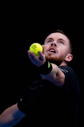 Remy Bertola of Switzerland pictured in action during the European Open ATP, Tennis Herren tennis tournament in Brussels, on Saterday 17 October. This year s edition of the tournament is taking place from 17 to 25 October JASPERxJACOBS  x190081537x