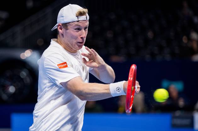 Gauthier Onclin of Belgium pictured in action during the European Open ATP, Tennis Herren tennis tournament in Brussels, on Saterday 17 October. This year s edition of the tournament is taking place from 17 to 25 October JASPERxJACOBS  x190081664x