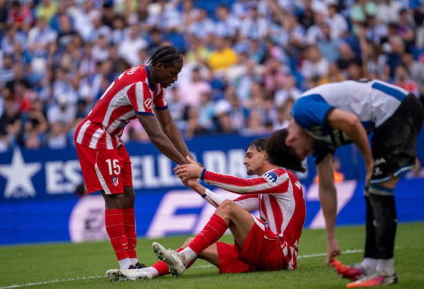 ESP: LaLiga EA Sports RCD Espanyol v Atletico Madrid Thomas Lemar of Atletico de Madrid and Marc Pubill of Atletico de Madrid during LaLiga EA Sports between RCD Espanyol v Atletico Madrid played at RCDE Stadium in El Prat de Llobregat, Barcelona on October 17, 2026 in Spain Spain Futbol Copyright: xAgenciaxLOFx