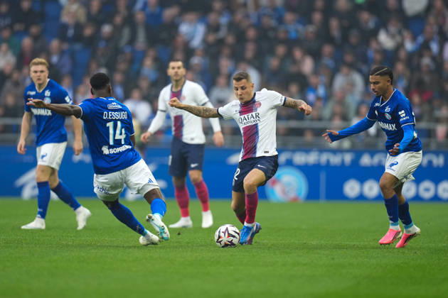RC Strasbourg Alsace v Paris Saint-Germain - Ligue 1 McDonald s 2026 2027 Lucas DIGNE of Paris Saint Germain during Ligue 1 McDonald s match between Strasbourg and Paris at Stade de la Meinau on October 17, 2026 in Strasbourg, France. Strasbourg France  Copyright: xDanielxDerajinskix 776577014