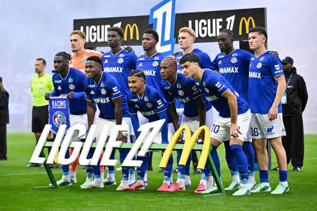 RC Strasbourg Alsace v Paris Saint-Germain - Ligue 1 McDonald s 2026 2027 Conrad HARDER and Dario ESSUGO and Karim COULIBALY and Giovanni REYNA and Fabio BALDE and OSO and Gessime YASSINE and Filip JORGENSEN and Genesis ANTWI and Jeyland MITCHELL and Pape DEMBA DIOP during Ligue 1 McDonald s match between Strasbourg and Paris at Stade de la Meinau on October 17, 2026 in Strasbourg, France. Strasbourg France  Copyright: xKevinxClementx 776577014