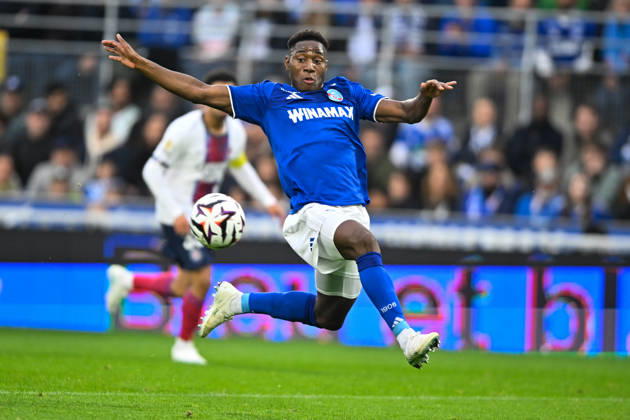 RC Strasbourg Alsace v Paris Saint-Germain - Ligue 1 McDonald s 2026 2027 Dario ESSUGO of Strasbourg during Ligue 1 McDonald s match between Strasbourg and Paris at Stade de la Meinau on October 17, 2026 in Strasbourg, France. Strasbourg France  Copyright: xKevinxClementx 776577014