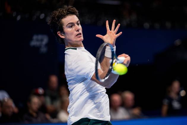 Gilles-Arnaud Bailly of Belgium pictured in action during the European Open ATP, Tennis Herren tennis tournament in Brussels, on Saterday 17 October. This year s edition of the tournament is taking place from 17 to 25 October JASPERxJACOBS  x190089653x