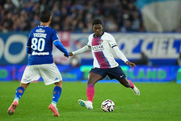 RC Strasbourg Alsace v Paris Saint-Germain - Ligue 1 McDonald s 2026 2027 Nuno MENDES of Paris Saint Germain during Ligue 1 McDonald s match between Strasbourg and Paris at Stade de la Meinau on October 17, 2026 in Strasbourg, France. Strasbourg France  Copyright: xDanielxDerajinskix 776577014