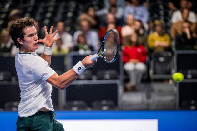Gilles-Arnaud Bailly of Belgium pictured in action during the European Open ATP, Tennis Herren tennis tournament in Brussels, on Saterday 17 October. This year s edition of the tournament is taking place from 17 to 25 October JASPERxJACOBS  x190090176x