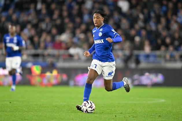 RC Strasbourg Alsace v Paris Saint-Germain - Ligue 1 McDonald s 2026 2027 Samuel AMO-AMEYAW of Strasbourg during Ligue 1 McDonald s match between Strasbourg and Paris at Stade de la Meinau on October 17, 2026 in Strasbourg, France. Strasbourg France  Copyright: xKevinxClementx 776577014