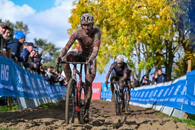 Belgian Michael Vanthourenhout of Pauwels Sauzen-Altez Industriebouw is pictured in action during the men s elite race of the Berencross Meulebeke cyclocross cycling event, race 2 8 in the HG Cross competition, on Saturday 17 October 2026. DAVIDxPINTENS  x190092778x