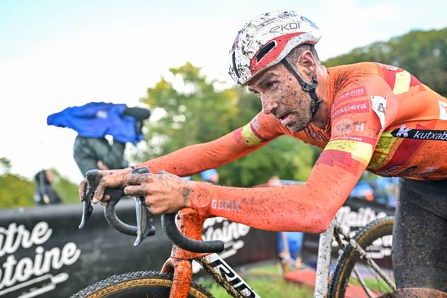 Spain s Felipe Loret Orts is pictured in action during the men s elite race of the Berencross Meulebeke cyclocross cycling event, race 2 8 in the HG Cross competition, on Saturday 17 October 2026. DAVIDxPINTENS  x190093012x
