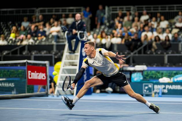 Kimmer Coppejans of Belgium pictured in action during the European Open ATP, Tennis Herren tennis tournament in Brussels, on Saterday 17 October. This year s edition of the tournament is taking place from 17 to 25 October JASPERxJACOBS  x190095503x