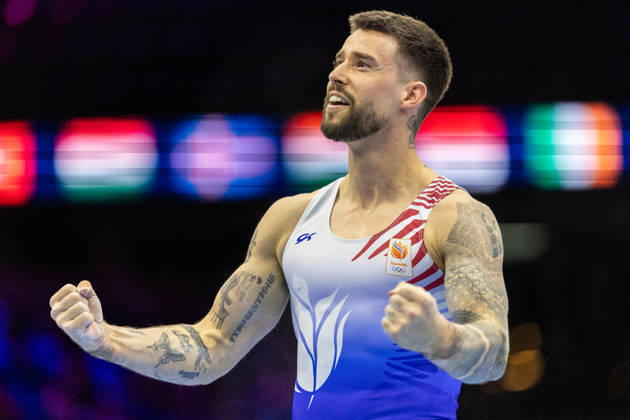 2026-10-17 Artistic Gymnastics World Championships 2026 - Day 1 ROTTERDAM, NETHERLANDS - OCTOBER 17: Casimir Schmidt of Netherlands competes during Day 1 of the Artistic Gymnastics World Championships 2026 at Rotterdam Ahoy on October 17, 2026 in Rotterdam, Netherlands. Rotterdam Rotterdam Ahoy Netherlands Content not available for redistribution in The Netherlands directly or indirectly through any third parties. Copyright: xMarcelxvanxPlateringenx