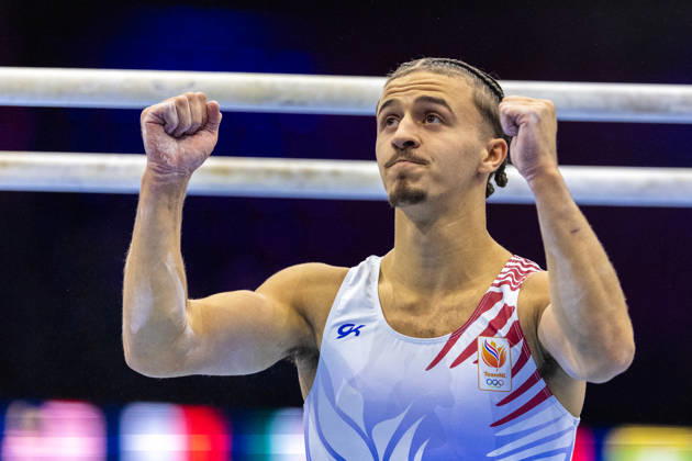 2026-10-17 Artistic Gymnastics World Championships 2026 - Day 1 ROTTERDAM, NETHERLANDS - OCTOBER 17: Amine Abaidi of Netherlands competes during Day 1 of the Artistic Gymnastics World Championships 2026 at Rotterdam Ahoy on October 17, 2026 in Rotterdam, Netherlands. Rotterdam Rotterdam Ahoy Netherlands Content not available for redistribution in The Netherlands directly or indirectly through any third parties. Copyright: xMarcelxvanxPlateringenx