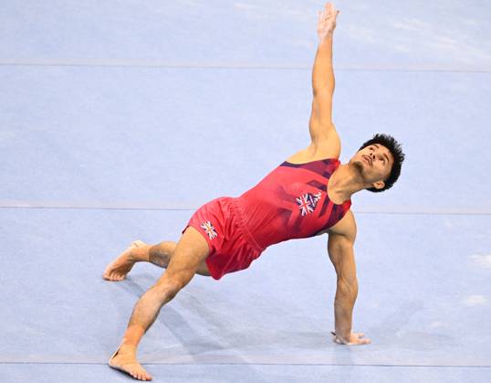 Netherlands Artistic Gymnastics World Championships Qualifiers 9266808 17.10.2026 Britain s Jake Jarman competes on the floor exercise during the men s qualification of the 2026 World Artistic Gymnastics Championships in Rotterdam, the Netherlands. Alexey Filippov Sputnik Rotterdam Netherlands  Copyright: xAlexeyxFilippovx