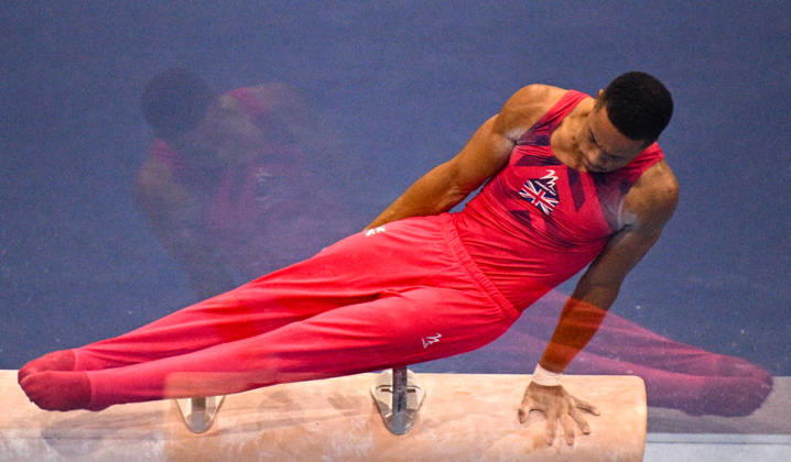 Netherlands Artistic Gymnastics World Championships Qualifiers 9266882 17.10.2026 Britain s Joe Fraser competes on the pommel horse during the men s qualification of the 2026 World Artistic Gymnastics Championships in Rotterdam, the Netherlands. Alexey Filippov Sputnik Rotterdam Netherlands  Copyright: xAlexeyxFilippovx