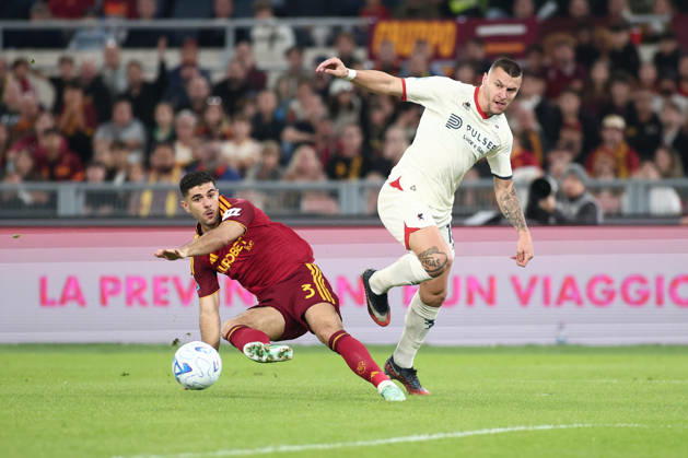 IPA89817242 - Konstantinos Koulierakis of Associazione Sportiva Roma is in action during the 2026 2027 Serie A match between A.S. Roma and Genoa Cricket and Football Club at the Stadio Olimpico in Rome, Italy.  Copyright: xMatteoxCassoni IPAxSportx xx IPA89817242 IPA89817242