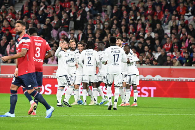 LOSC Lille v Stade Brestois 29 - Ligue 1 McDonald s 2026 2027 Stade Brestois celebrate the first goal during Ligue 1 McDonald s between Lille and Brest at Stade Pierre Mauroy on October 17, 2026 in Lille, France. Lille France  Copyright: xIconxSportx 776577018