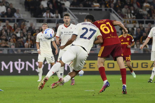 Roma’s Niccolo Pisilli during the Serie A Enilive soccer match between AS Roma and Genoa at the Rome s Olympic stadium, Italy - October 17, 2026. - Soccer.  Copyright: xFabrizioxCorradetti LaPressex