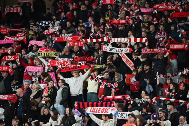 LOSC Lille v Stade Brestois 29 - Ligue 1 McDonald s 2026 2027 Supporters of Lille during Ligue 1 McDonald s between Lille and Brest at Stade Pierre Mauroy on October 17, 2026 in Lille, France. Lille France Copyright: xIconxSportx 776577018