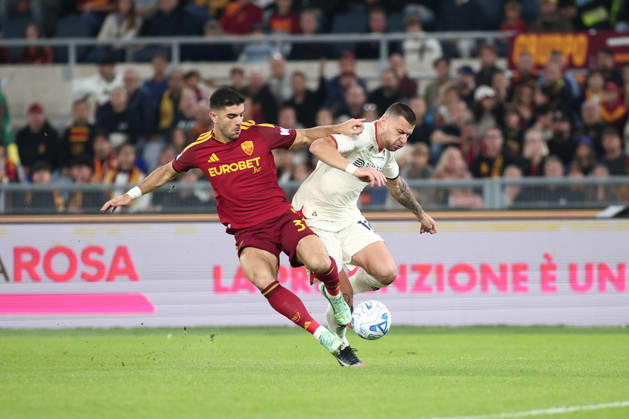 IPA89817251 - Konstantinos Koulierakis of Associazione Sportiva Roma is in action during the 2026 2027 Serie A match between A.S. Roma and Genoa Cricket and Football Club at the Stadio Olimpico in Rome, Italy.  Copyright: xMatteoxCassoni IPAxSportx xx IPA89817251 IPA89817251