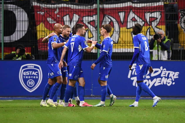 ESTAC Troyes v RC Lens - Ligue 1 McDonald s 2026 2027 Team Troyes celebrate the second goal during Ligue 1 McDonald s match between Troyes and Lens at Stade de l Aube on October 17, 2026 in Troyes, France. Troyes France  Copyright: xIconxSportx 776577041