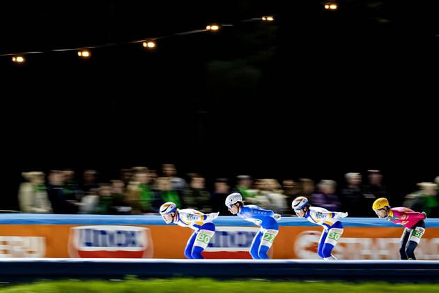 AMSTERDAM - The first race of the Marathon Cup for men at the Jaap Eden Track. RAMON VAN FLYMEN ANP xVIxANPxSportx xxANPxIVx 572749680 originalFilename: 572749680