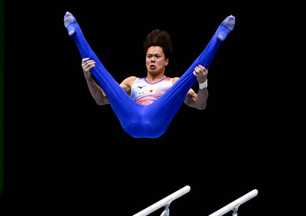 Netherlands Artistic Gymnastics World Championships Qualifiers 9266967 17.10.2026 Japan s Shohei Kawakami competes on the parallel bars during the men s qualification at the 2026 World Artistic Gymnastics Championships in Rotterdam, the Netherlands. Alexey Filippov Sputnik Rotterdam Netherlands  Copyright: xAlexeyxFilippovx