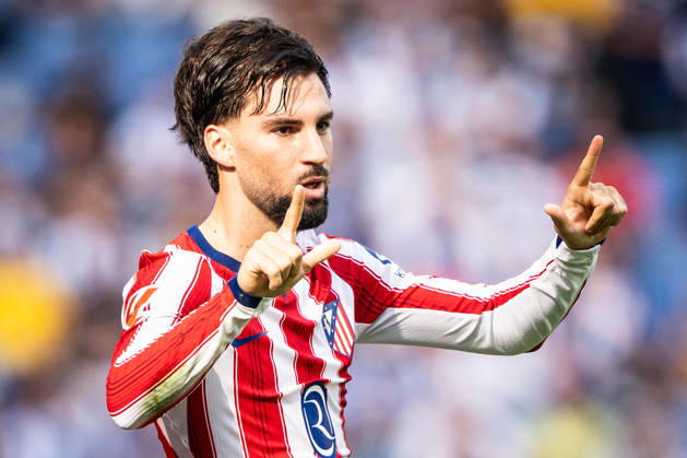 October 17, 2026, Barcelona, Spain, Spain: Alex BAENA of Atletico Madrid celebrates his goal during the LaLiga match between RCD Espanyol de Barcelona and Atletico de Madrid at RCDE Stadium on October 17, 2026 in Barcelona, Spain. RCD Espanyol De Barcelona V Atletico De Madrid - LaLiga  - ZUMAm308 20261017_zsp_m308_014 Copyright: xMatthieuxMirvillex