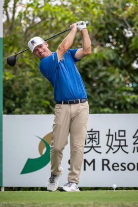 October 18, 2026, Macau, Macao Sar, China: Paul CASEY from England, does a practice swing on the 1st Tee.. Macau Open Golf 2026 Final Round. Macau Open Golf 2026 Final Round  - ZUMAr144 20261018_zap_r144_003 Copyright: xJaynexRussellx