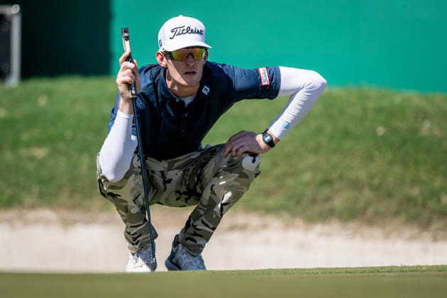 October 18, 2026, Macau, Macao Sar, China: Charles PORTER from the USA takes the tied lead on -14 Par with a stunning -9 Par final round. PORTERs final putt for a -2 Par hole on the 18th green. Macau Open Golf 2026 Final Round. Macau Open Golf 2026 Final Round  - ZUMAr144 20261018_zap_r144_051 Copyright: xJaynexRussellx