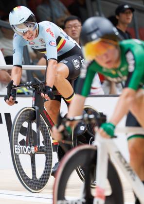 Belgian Shari Bossuyt pictured during the Women™s Points Race event at the UCI Track cycling, Rad, Radsport, Bahnrad, Bahn World Championships in Shanghai, China on Sunday 18 October 2026. The worlds are taking place from 14 to 18 October 2026. BENOITxDOPPAGNE  x190173796x