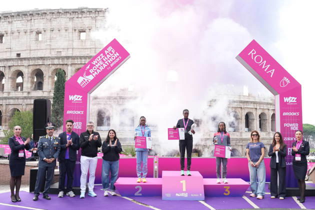 Ndungu Regina Wambui Desta Netsanet Yaregal Yalemget during the 3th edition of the Wizz Air Rome Half Marathon by Brooks 2026 Rome s, Italy - Sunday, October 18, 2026. ( Photo by Alfredo Falcone LaPresse )  Copyright: xAlfredoxFalcone LaPressex