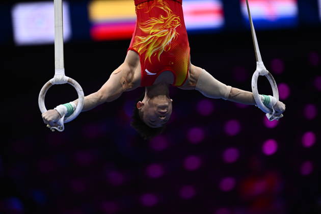 Netherlands Artistic Gymnastics World Championships Qualifiers 9267100 18.10.2026 China s Zou Jingyuan competes on the rings during the men s qualification of the 2026 World Artistic Gymnastics Championships in Rotterdam, the Netherlands. Alexey Filippov Sputnik Rotterdam Netherlands  Copyright: xAlexeyxFilippovx