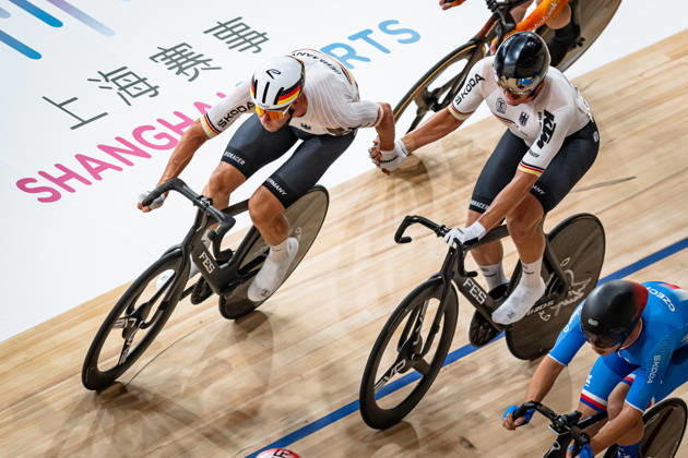 KLUGE Roger, AUGENSTEIN Moritz: UCI Track cycling, Rad, Radsport, Bahnrad, Bahn World Championships 2026 KLUGE Roger - AUGENSTEIN Moritz ( GER ) Germany Querformat - quer - horizontal - Landscape - Event Veranstaltung: UCI Track Cycling World Championships 2026 - Category Kategorie: Cycling - Track Cycling World Championships - Elite Men - Location Ort: Asia - China - Shanghai - Chongming - Shanghai Velodrome - Discipline: Madison - Distance: 50 km - Date Datum: 18.10.2026 Sunday Day 5 -