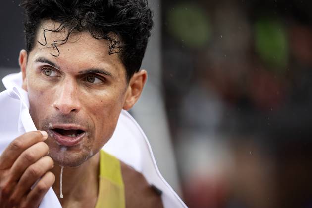 AMSTERDAM - Noah Schutte is the best Dutchman at the Amsterdam Marathon. ANP RAMON VAN FLYMEN xVIxANPxSportx xxANPxIVx 572822321 originalFilename: 572822321.jpg