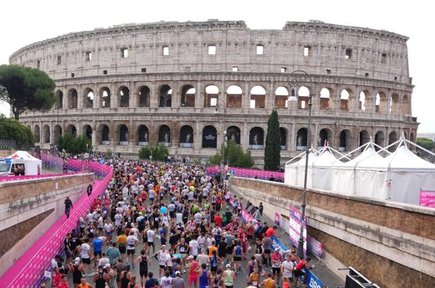 A moment of during the 3th edition of the Wizz Air Rome Half Marathon by Brooks 2026 Rome s, Italy - Sunday, October 18, 2026. ( Photo by Alfredo Falcone LaPresse )  Copyright: xAlfredoxFalcone LaPressex