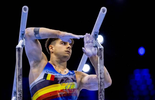 ROTTERDAM - Victor Martinez (BEL) in action during the qualifications at the World Gymnastics Championships in Rotterdam Ahoy. IRIS VAN DEN BROEK ANP xVIxANPxSportx xxANPxIVx 572822783 originalFilename: 572822783.jpg