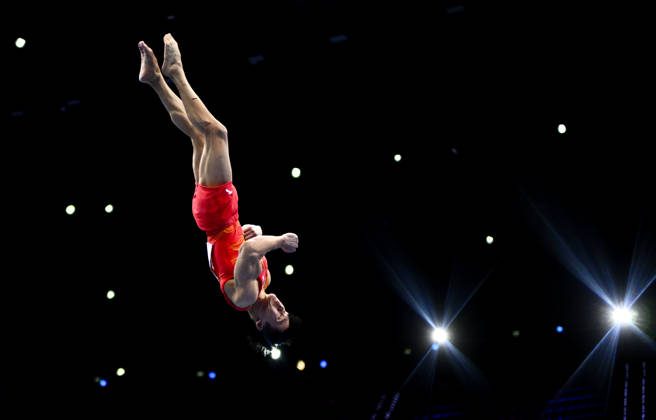 Netherlands Artistic Gymnastics World Championships Qualifiers 9267118 18.10.2026 China s Lan Xingyu competes on the vault during the men s qualification of the 2026 World Artistic Gymnastics Championships in Rotterdam, the Netherlands. Alexey Filippov Sputnik Rotterdam Netherlands  Copyright: xAlexeyxFilippovx