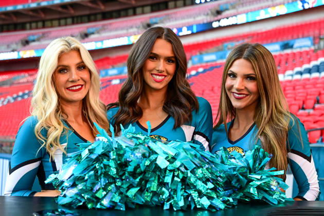 Jacksonville Jaguars v Houston Texans, International Series Jaguars Cheerleaders during the International Series match between Jacksonville Jaguars and Houston Texans at Wembley Stadium, London, UK on 18 October 2026. Editorial use only , Copyright: xDennisxGoodwinx PSI-25022-0018