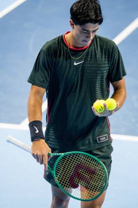 Federico Cina of Italy pictured in action during the European Open ATP, Tennis Herren tennis tournament in Brussels, on Sunday 18 October. This year s edition of the tournament is taking place from 17 to 25 October JASPERxJACOBS  x190192907x