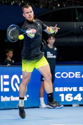Remy Bertola of Switzerland pictured in action during the European Open ATP, Tennis Herren tennis tournament in Brussels, on Sunday 18 October. This year s edition of the tournament is taking place from 17 to 25 October JASPERxJACOBS  x190193005x