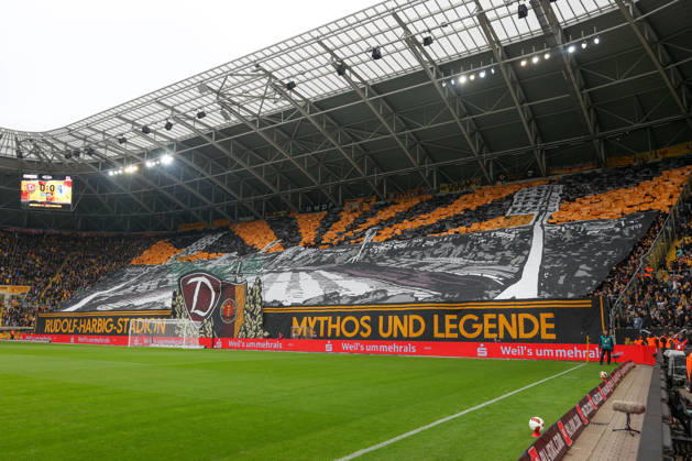 18.10.2026, xtgx, Fussball - 2.Bundesliga Dynamo Dresden - 1.FC Magdeburg v.l. Symbolfoto, Symbolbild, Symbol, Choreo Dresden (DFL DFB REGULATIONS PROHIBIT ANY USE OF PHOTOGRAPHS as IMAGE SEQUENCES and or QUASI-VIDEO) Dresden