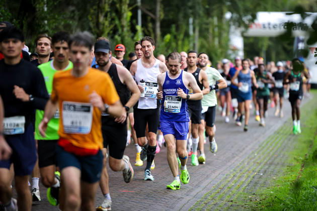 RECORD DATE NOT STATED 18th October 2026; Amsterdam, Netherlands; TCS Amsterdam Marathon; Runners on Amsteldijk AnthonyxBenoit