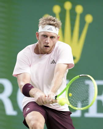 (261018) -- SHANGHAI, Oct. 18, 2026 -- Alejandro Davidovich Fokina of Spain hits a return during the men s singles final match against Rafael Jodar of Spain at the 2026 ATP, Tennis Herren tour Shanghai Masters tennis tournament in Shanghai, China, Oct. 18, 2026. ) (SP)CHINA-SHANGHAI-TENNIS-SHANGHAI MASTERS-MEN S SINGLES (CN) WangxXiang 