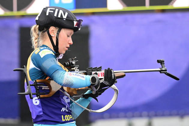 BIATHLON - HAMALAINEN Inka FIN bei der Qualifikation Super Sprint der Damen Herren während des Loop One Biathlon Opening Festival im Olypiapark München am 18.10.2026, Deutschland, Bayern München Hans-Jochen-Vogel-Platz Olypiapark Bayern Deutschland