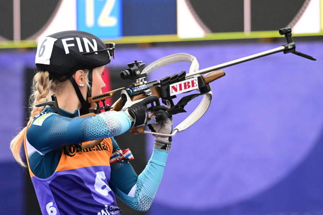 BIATHLON - HAMALAINEN Inka FIN bei der Qualifikation Super Sprint der Damen Herren während des Loop One Biathlon Opening Festival im Olypiapark München am 18.10.2026, Deutschland, Bayern München Hans-Jochen-Vogel-Platz Olypiapark Bayern Deutschland