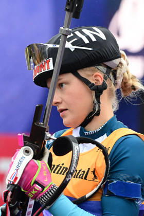 BIATHLON - HAMALAINEN Inka FIN bei der Qualifikation Super Sprint der Damen Herren während des Loop One Biathlon Opening Festival im Olypiapark München am 18.10.2026, Deutschland, Bayern München Hans-Jochen-Vogel-Platz Olypiapark Bayern Deutschland