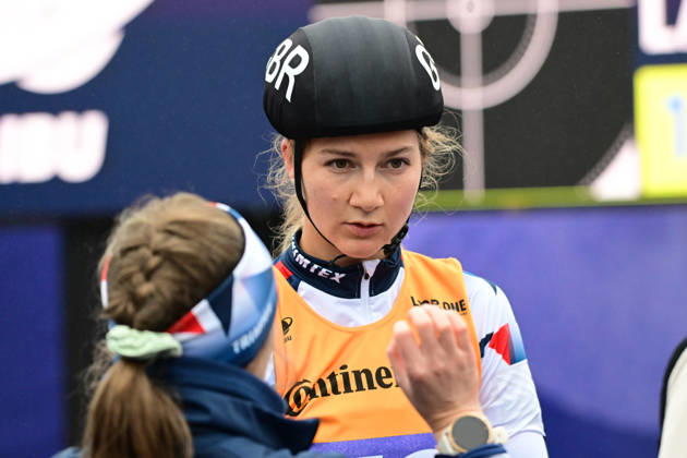 BIATHLON - PENDRY Shawna GBR bei der Qualifikation Super Sprint der Damen Herren während des Loop One Biathlon Opening Festival im Olypiapark München am 18.10.2026, Deutschland, Bayern München Hans-Jochen-Vogel-Platz Olypiapark Bayern Deutschland