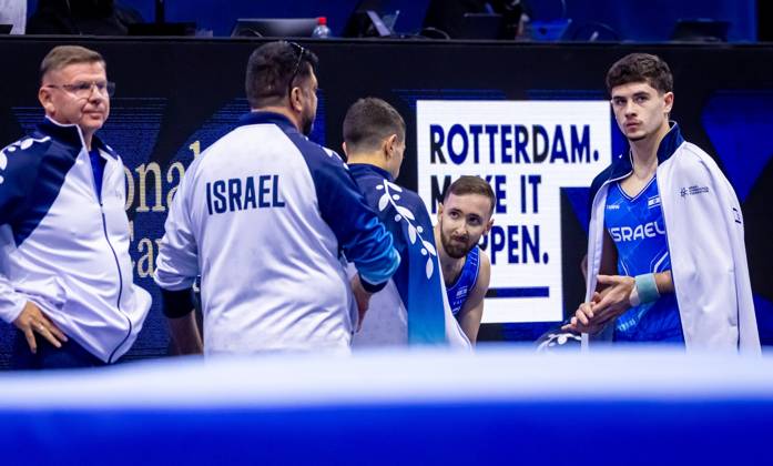ROTTERDAM - The Israeli gymnasts in action during the qualifications at the World Gymnastics Championships in Rotterdam Ahoy. IRIS VAN DEN BROEK ANP xVIxANPxSportx xxANPxIVx 572835615 originalFilename: 572835615.jpg