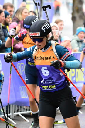 BIATHLON - HAMALAINEN Inka FIN bei der Qualifikation Super Sprint der Damen Herren während des Loop One Biathlon Opening Festival im Olypiapark München am 18.10.2026, Deutschland, Bayern München Hans-Jochen-Vogel-Platz Olypiapark Bayern Deutschland